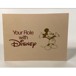 Your Role With Walt Disney Productions Employee Brochure 1977 Vintage
